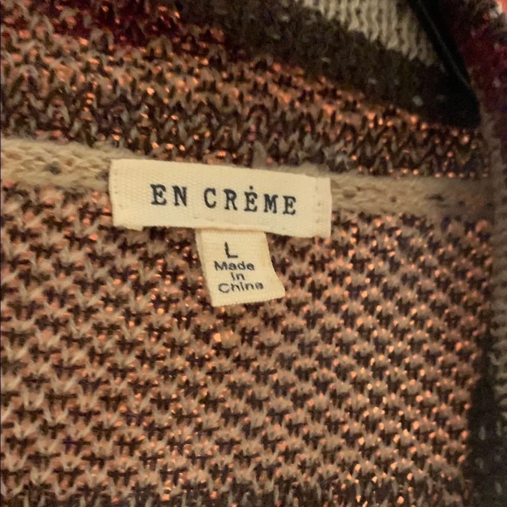 Women’s Cozy Soft Western / Boho Patterned Cardigan with Fringe sz L - Picture 3 of 7